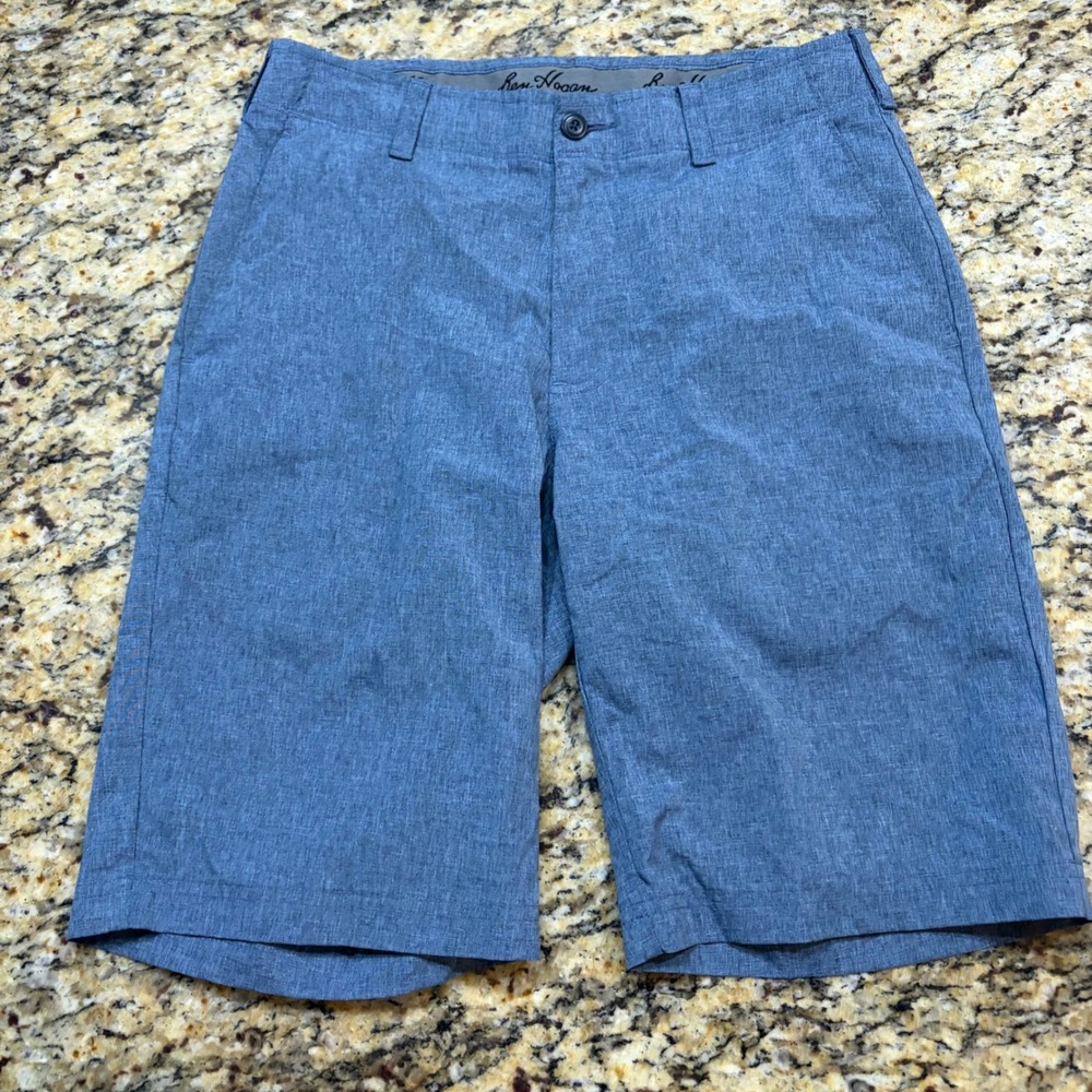 Ben Hogan Mens Blue Heather Performance Golf Shorts Size 30